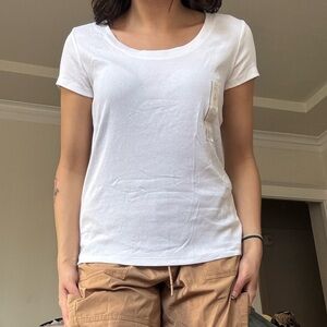 Ribbed White Tee